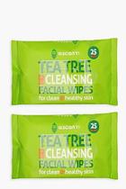 Boohoo Escenti Tea Tree Cleansing Wipes 2 Pack