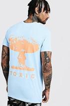 Boohoo Oversized Toxic Printed Jersey T-shirt