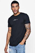 Boohoo Man Signature Print T-shirt
