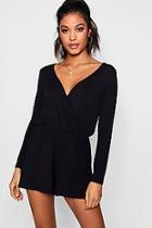 Boohoo Wrap Over Playsuit