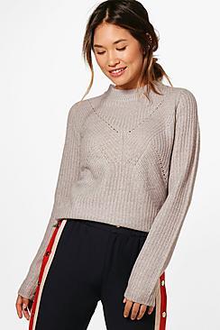 Boohoo Turtle Neck Ribbed Jumper
