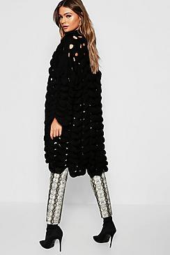 Boohoo Ruffle Detail Midi Cardigan