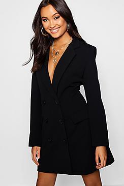 Boohoo Double Breasted Pocket Detail Blazer Dress