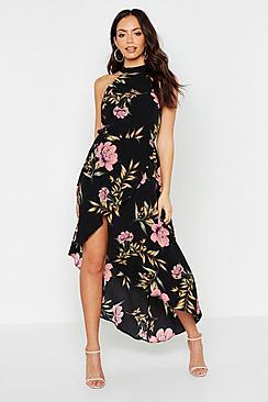 Boohoo Woven Oversized Floral Midaxi Dress