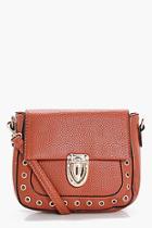 Boohoo Lola Eyelet Saddle Bag
