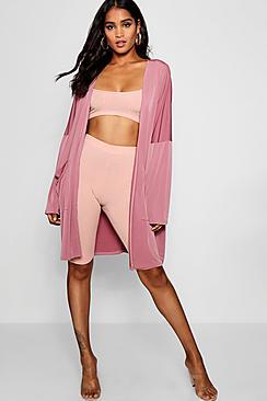 Boohoo Slinky Oversized Kimono