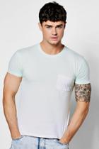 Boohoo Dip Dye Pocket T Shirt Mint