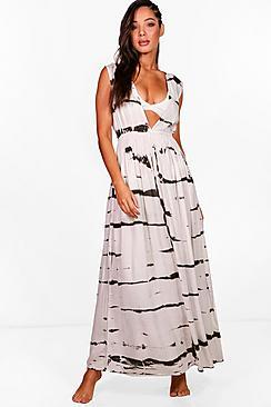 Boohoo Aria Tie Dye Beach Maxi Dress