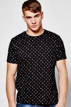 Boohoo All Over Chinese Print T Shirt Black