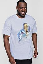 Boohoo Big And Tall Droids Portrait License T-shirt