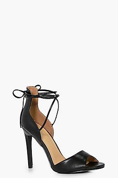 Boohoo Vanessa Ankle Wrap Up Stiletto