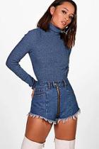 Boohoo Fiona Knitted Polo Neck