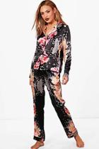 Boohoo Imogen Printed Trouser & Shirt Set