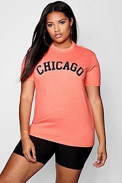 Boohoo Plus Jessie Chicago Oversized Tee