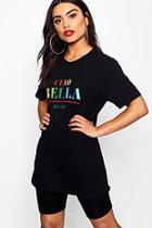 Boohoo Milly Clao Bella Rainbow Slogan Tee