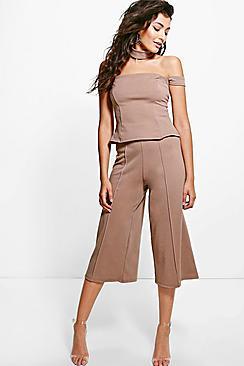 Boohoo Evelyn Pintuck Culottes