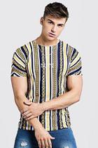 Boohoo Original Man Baroque Chain Print T-shirt