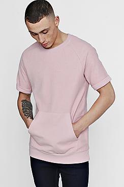 Boohoo Raglan Sleeve Textured Sweater T-shirt