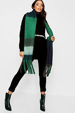 Boohoo Colour Block Woven Scarf