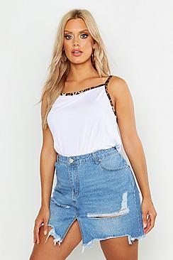 Boohoo Plus Leoaprd Ringer Cami