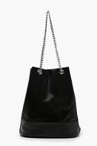 Boohoo Metallic Chain Handle Shopper