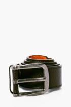 Boohoo Brown Pu Belt With Burnished Buckle Brown
