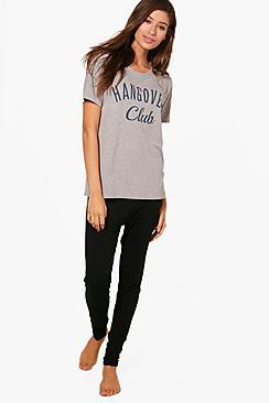 Boohoo Lola Hangover Club T And Legging Set
