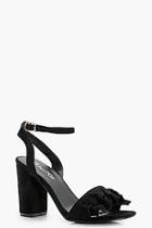 Boohoo Holly Wide Fit Frill Detail Block Heels
