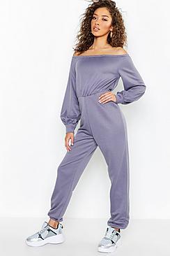 Boohoo Off The Shoulder Detail Jumpsuit