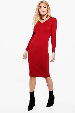 Boohoo Jessica Knitted Midi Dress