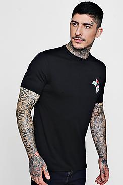 Boohoo Parrot Badge T-shirt