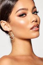 Boohoo Lucy Face Profile Abstract Earrings