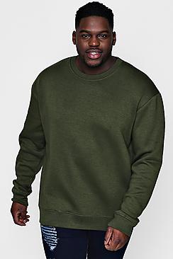 Boohoo Big And Tall Basic Fleece Sweater