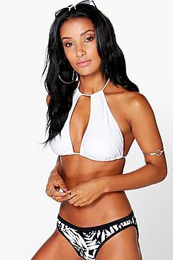 Boohoo Nauru Mix And Match Halter Bikini Top