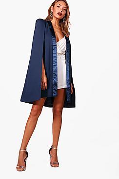 Boohoo Beth Longline Tuxedo Tailored Cape