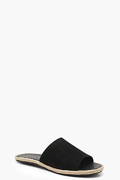 Boohoo Nicole Suede Mule Espadrille Sliders