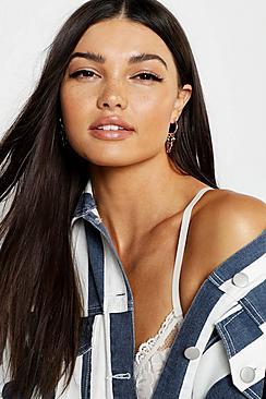 Boohoo Lobster Mini Gold Hoops