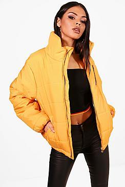 Boohoo Funnel Neck Padded Jacket