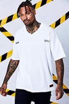 Boohoo Man Certified Drop Arm Embroidered Hockey T-shirt