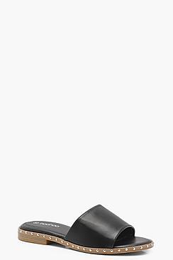 Boohoo Sophie Studded Trim Mule Sandals