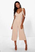 Boohoo Molly Drape Shoulder Jumpsuit