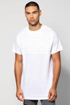 Boohoo Longline Biker Pleated T Shirt White