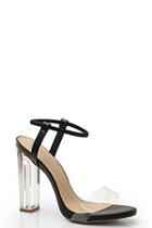 Boohoo Halo Ankle Band Clear Heel 2 Parts