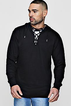 Boohoo Lace Neck Hoodie Co-ord
