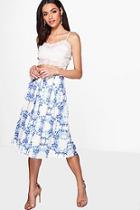 Boohoo Aurelia Floral Full Midi Skirt