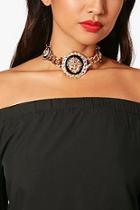 Boohoo Harmony Statement Lion Badge Choker