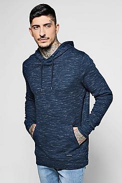 Boohoo Over The Head Hoodie In Slubmation Waffle