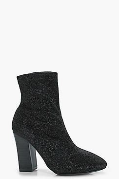 Boohoo Lozzy Metallic Strech Boots