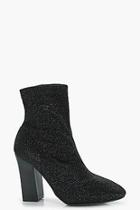 Boohoo Lozzy Metallic Strech Boots