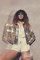 Boohoo Zendaya Metallic Trucker Jacket